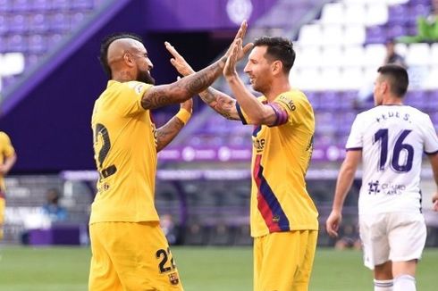 Babak Pertama Valladolid Vs Barcelona, Gol Vidal Bawa Barca Unggul