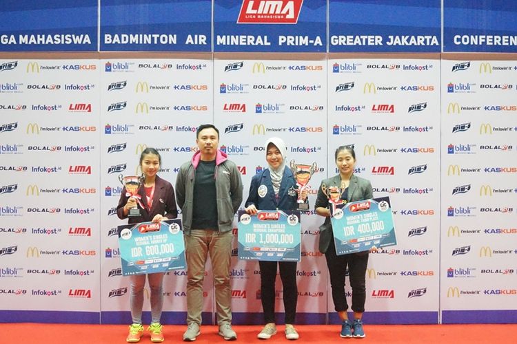 Para wakil Universitas Trisakti membuktikan  itu dengan mendominasi final perorangan kompetisi bulutangkis LIMA Badminton Air Mineral Prim-A Greater Jakarta Conference 2017 di GOR Pasar Minggu, Jumat 28/4) lalu.