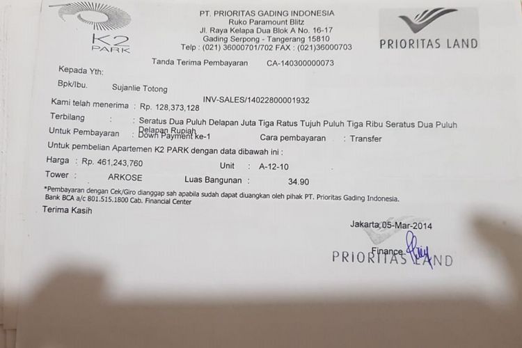 Apartemen Tak Kunjung Dibangun Konsumen Tagih Uang Kembali