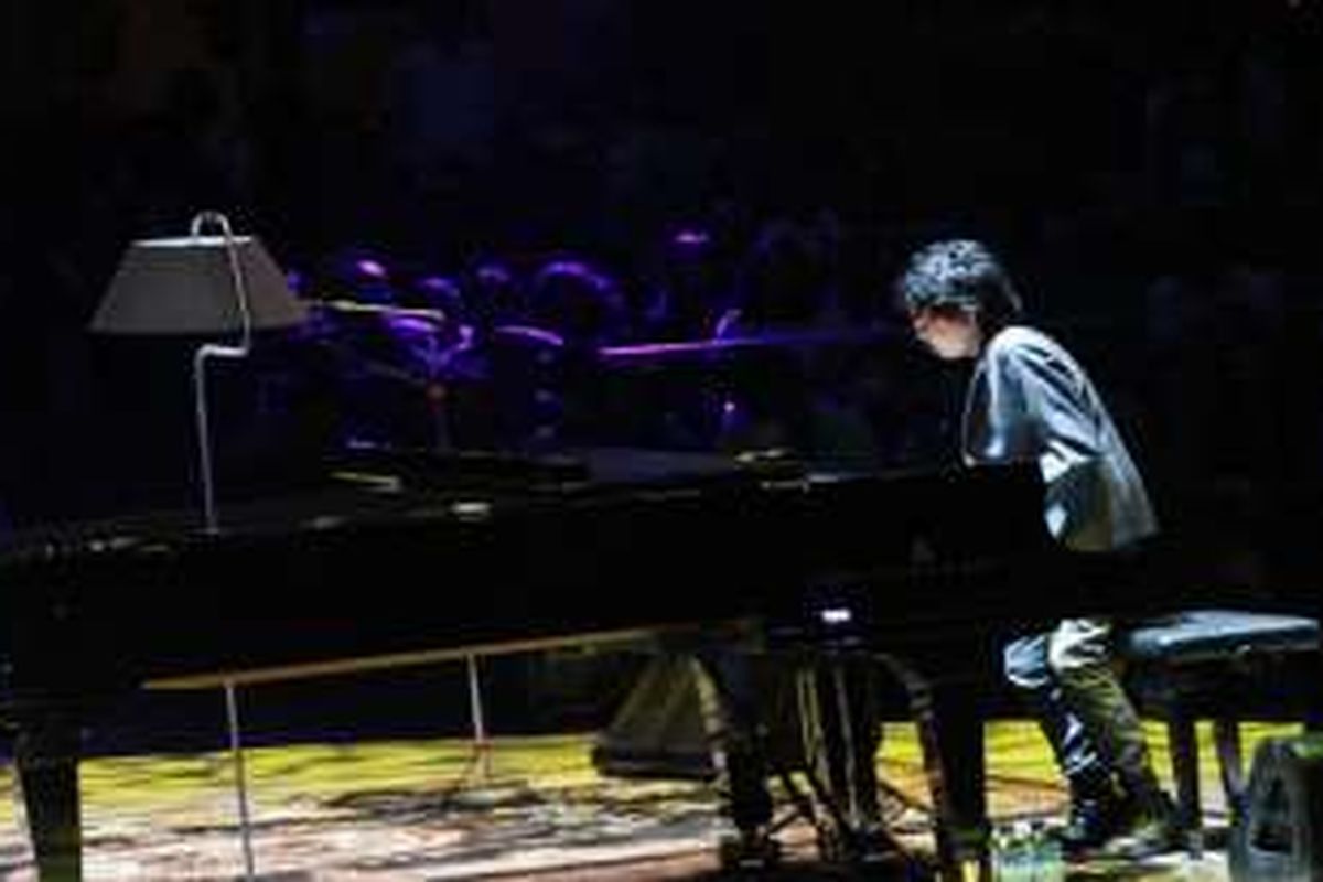 Joey Alexander dalam konsernya di JIExpo Kemayoran, Jakarta Pusat, Minggu (22/5/2016).