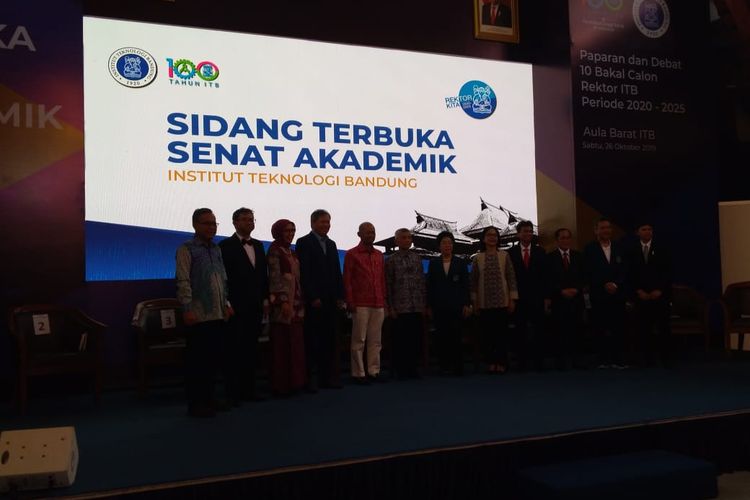 10 bakal calon rektor ITB seusai acara debat terbuka di Kampus ITB, Sabtu (26/10/2019).