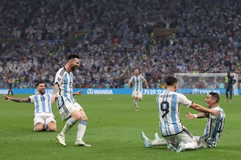 HT Argentina Vs Perancis 2-0, Messi Bawa Tango Unggul Sambil Ukir Sejarah