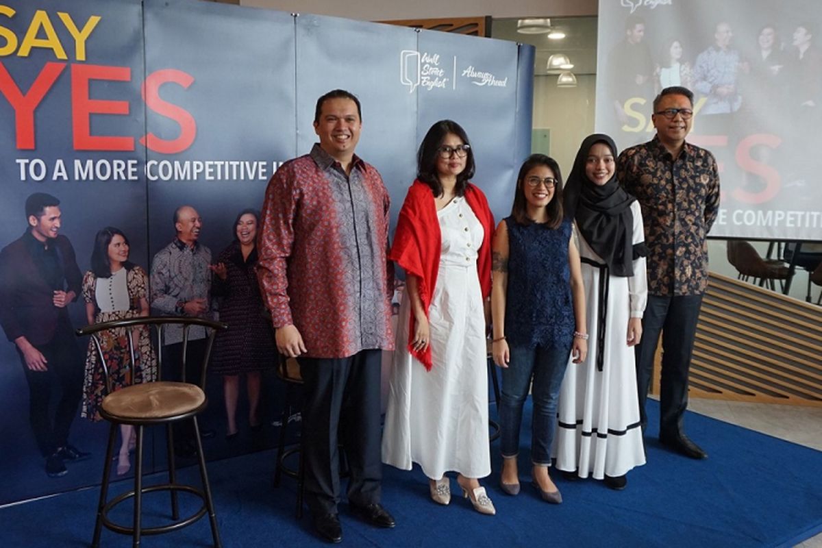 Peluncuran program Say Yes dari Wall Street English di Jakarta (27/2/2019).