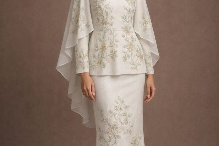 Baju Kurung Cape yang Dramatis