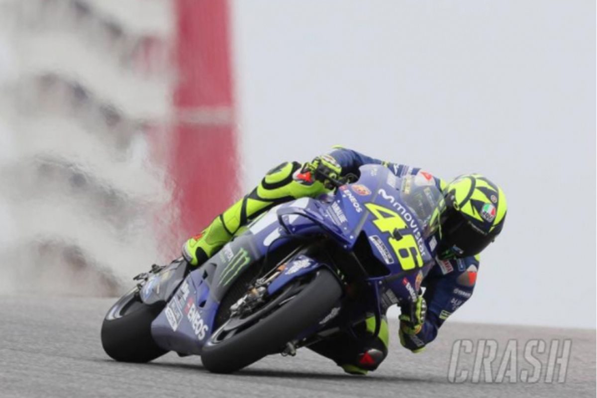 Valentino Rossi di GP Austin, Jumat (20/4/2018)