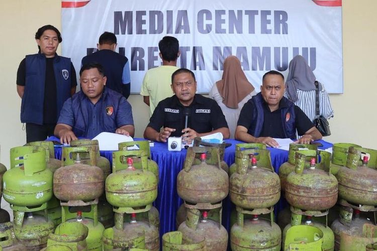 Timbun Ratusan Tabung Elpiji 3 Kg, 5 Pedagang Eceran di Mamuju Ditangkap