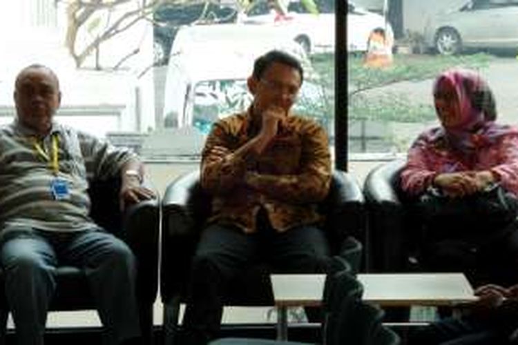 Gubernur DKI Jakarta, Basuki Tjahaja Purnama di Gedung KPK, Jakarta, Selasa (10/5/2016).