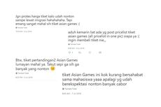 Riuhnya Netizen soal Harga Tiket Pembukaan Asian Games Rp 750 Ribu hingga Rp 5 Juta