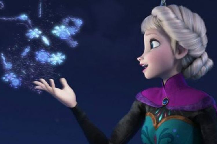 Adegan dalam film animasi Frozen.