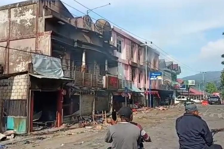 Kondisi terkini kota Jayapura, warga mulai berangsur memulai aktivitas, Sabtu (31/8/2019). 