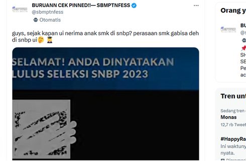 Ramai soal Siswa SMK Diterima di UI Melalui SNBP, Bisakah?