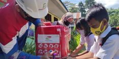Kampanyekan PHBS, Elnusa Petrofin Edukasi 4.000 Anak dan Salurkan Ratusan Tempat Cuci Tangan