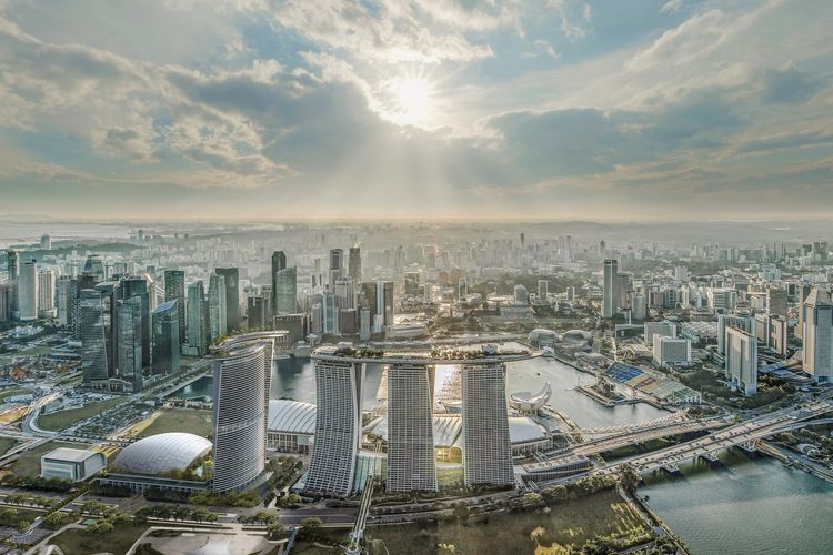 Rendering perluasan Marina Bay Sands, Singapura.