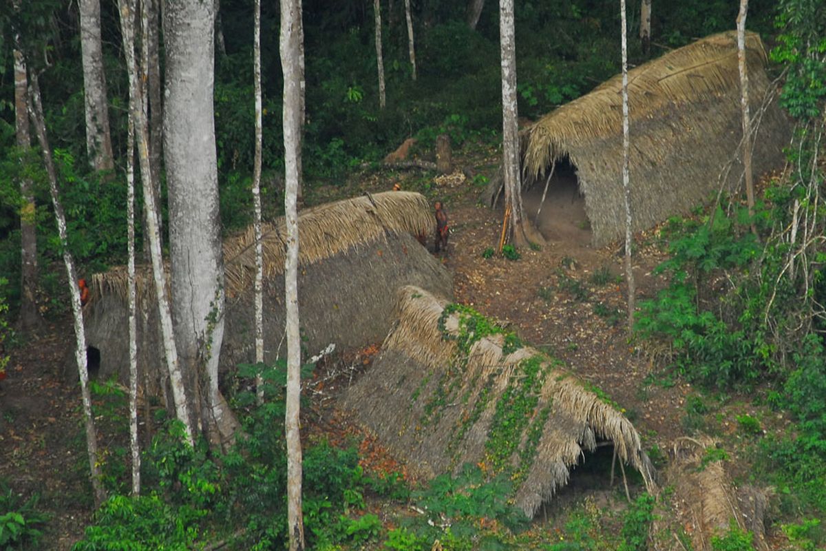 Masyarakat adat di hutan hujan Amazon, Brasil. Virus corona dapat menjadi ancaman besar, ahli peringatkan wabah Covid-19 bisa memusnahkan masyarakat adat. 