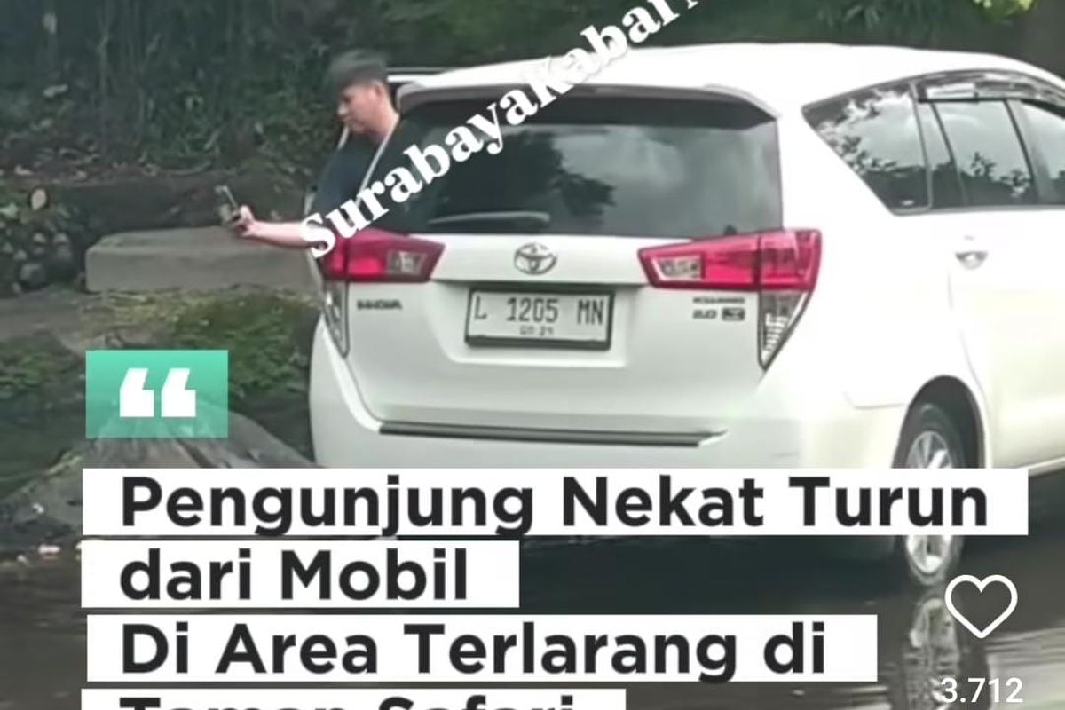 TSI 2 Prigen Pasuruan Jawa Timur meningkat pengawasan terhadap pengunjung di kawasan Safari Adventure guna mengantisipasi pengunjung yang turun dari mobil