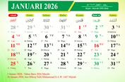 Kalender Hijriah 2026, Lengkap dengan Jadwal Puasa Sunnah dan Hari Besar Islam 1446–1447 H
