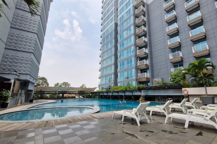 Area kolam renang di eL Hotel Bandung, Rabu (10/1/2024).