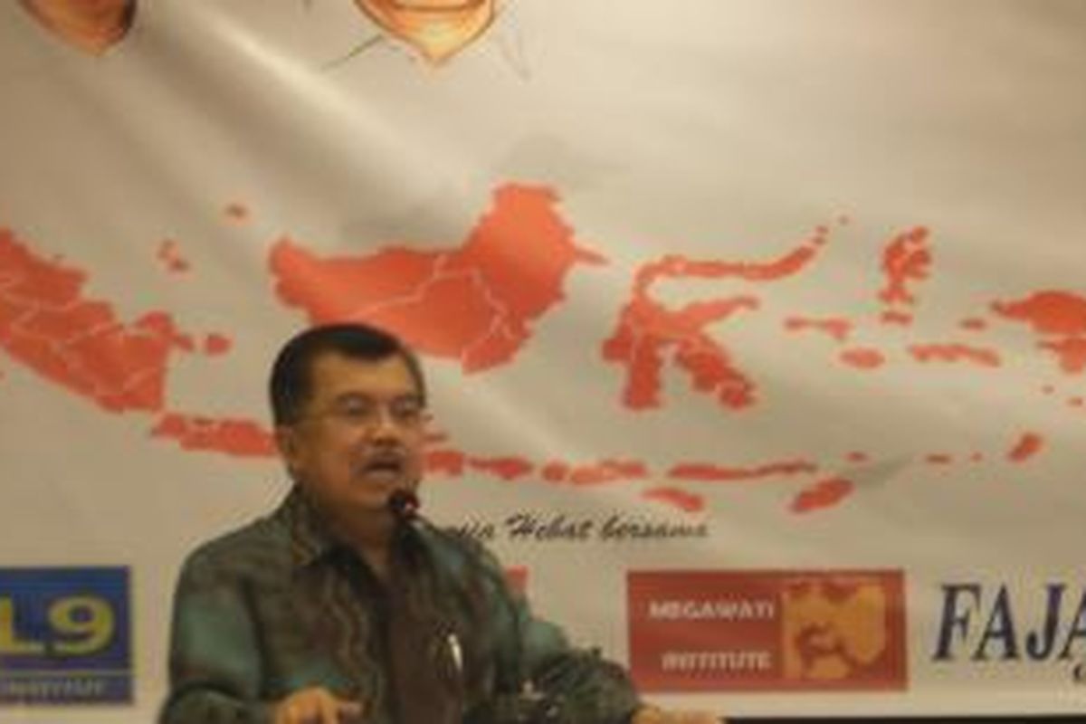 Wakil Presiden terpilih Jusuf Kalla pada diskusi 