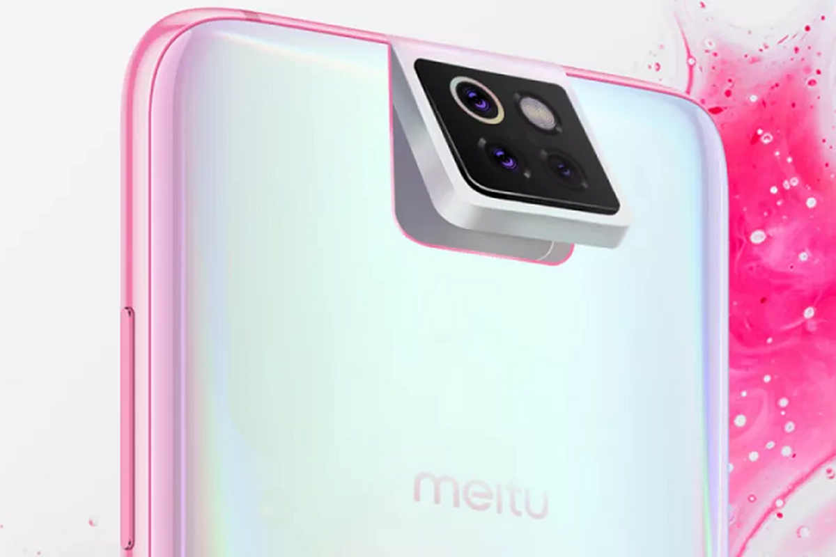 Ponsel Meitu yang dipamerkan Xiaomi melalui Weibo.