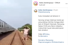 Viral, Video Remaja di Cikampek Lempari Kereta dengan Batu, Pelaku Kini Diburu Polisi