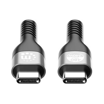 Kabel USB C ke USB C ini mendukung daya hingga 240 watt, tapi kecepatan transfer datanya hanya sesuai standar USB 2.0 atau 480 Mbps. 
