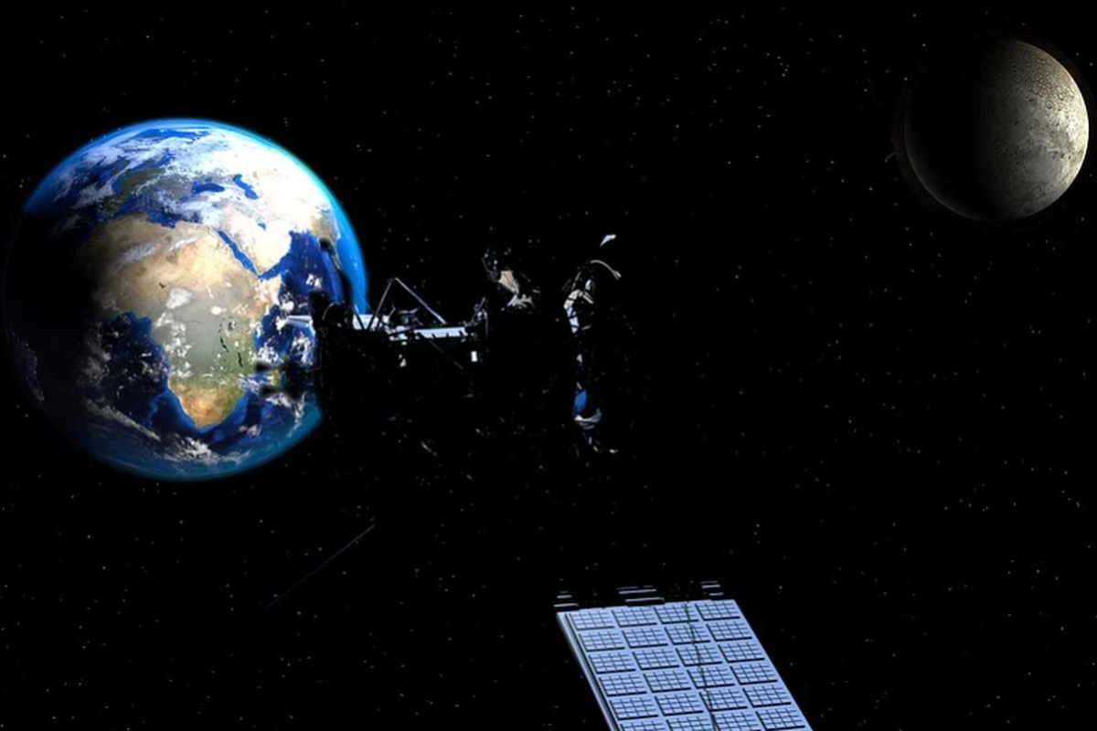 Ilustrasi satelit buatan