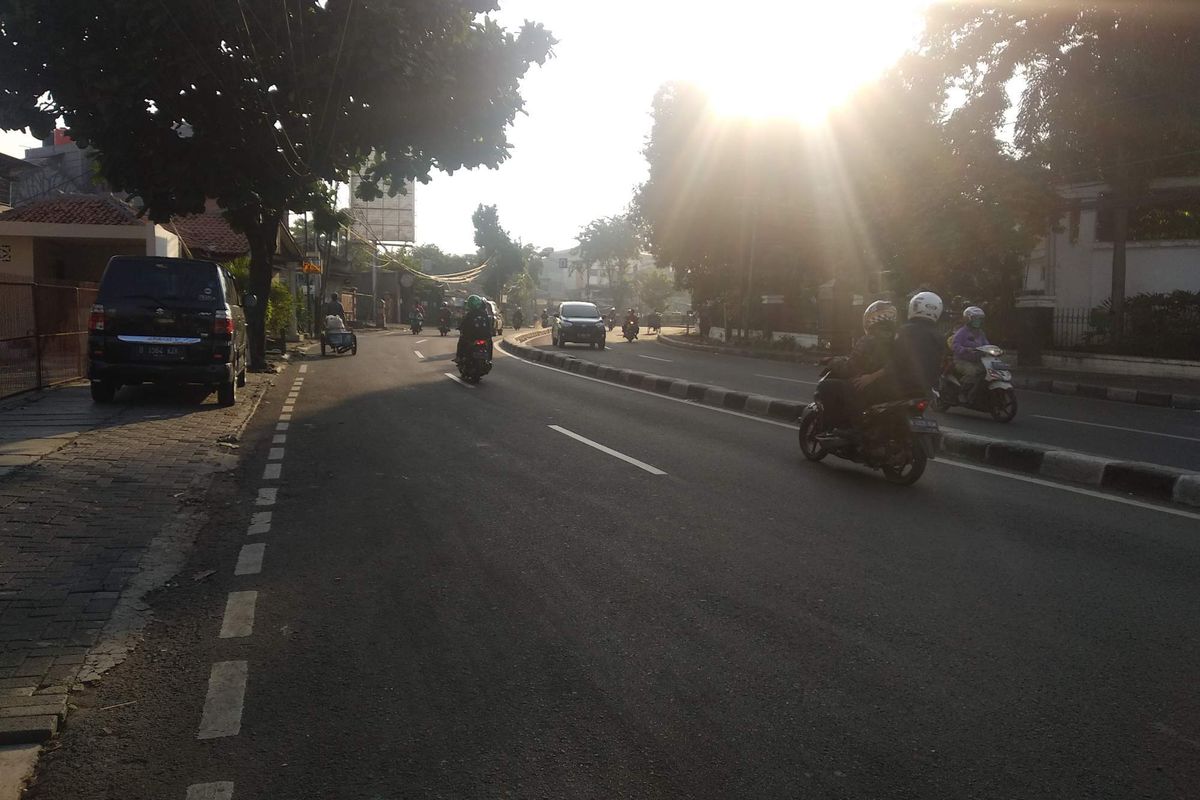 Suasana Jalan Aipda KS Tubun, Tanah Abang, Jakarta Pusat, Kamis (23/5/2019) pagi.