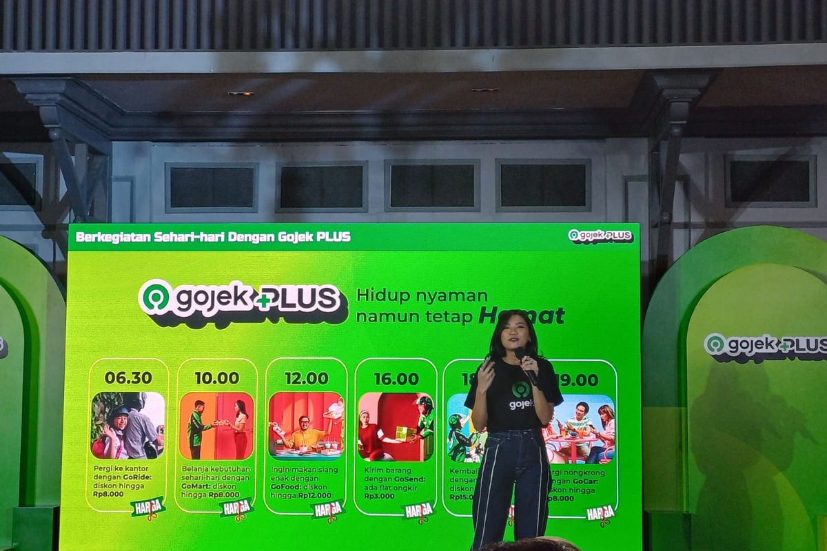 Gojek, penyedia layanan on-demand dari Grup GoTo (BEI: GOTO) melucurkan paket berlangganan Gojek Plus di Jakarta, Selasa (7/5/2024)