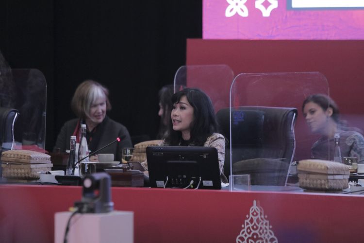 Komisaris Utama PT Blue Bird Tbk, Noni Purnomo dalam Konferensi Tingkat Menteri G20 tentang Pemberdayaan  Perempuan (G20 Ministerial Conference on Women’s Empowerment/MCWE) di Bali, Kamis (25/8/2022).