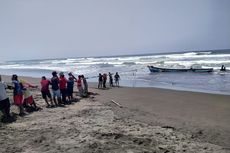 Perahu Terbalik di Pantai Wagir Indah Cilacap, 1 Nelayan Tewas, 2 Hilang