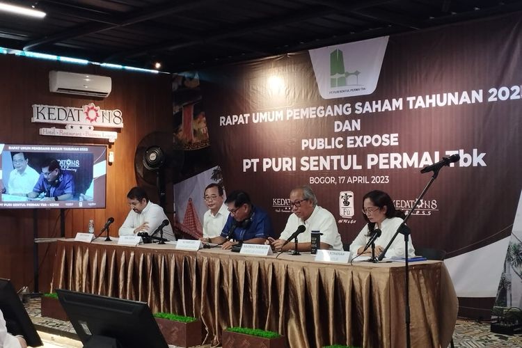 RUPST PT Puri Sentul Permai Tbk di Bogor, Senin (17/4/2023)