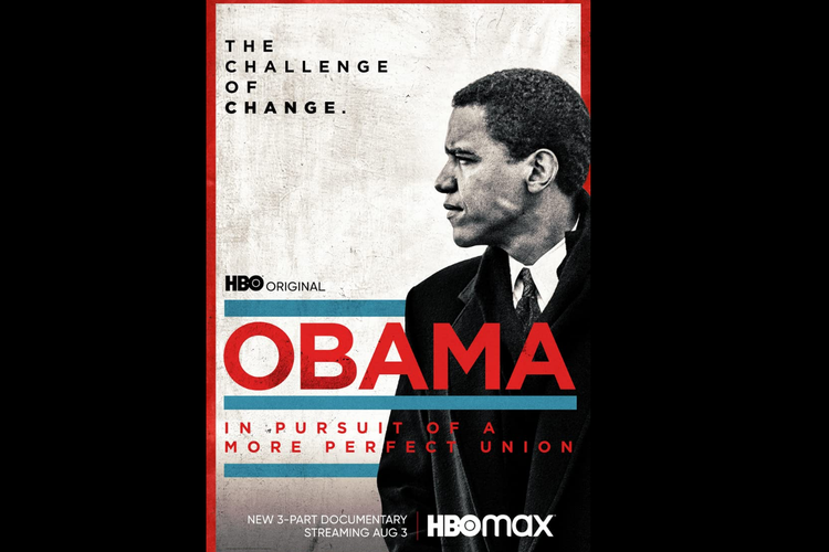 Poster serial dokumenter HBO, Obama: In Pursuit of A More Perfect Union.