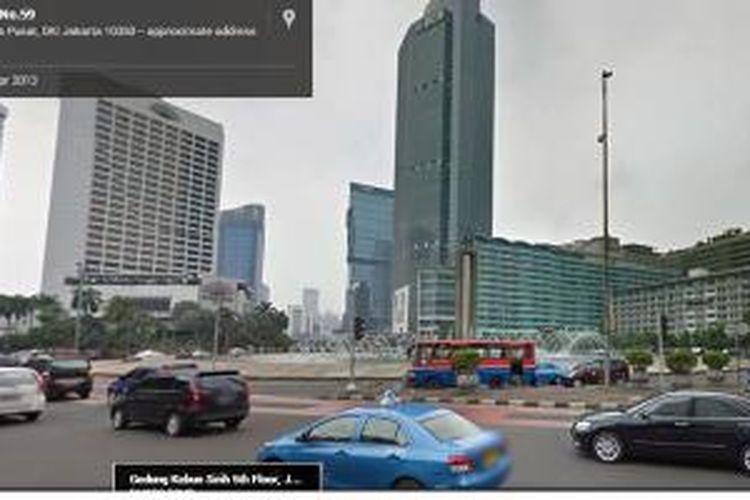 Tampilan Google Street View di Jakarta.