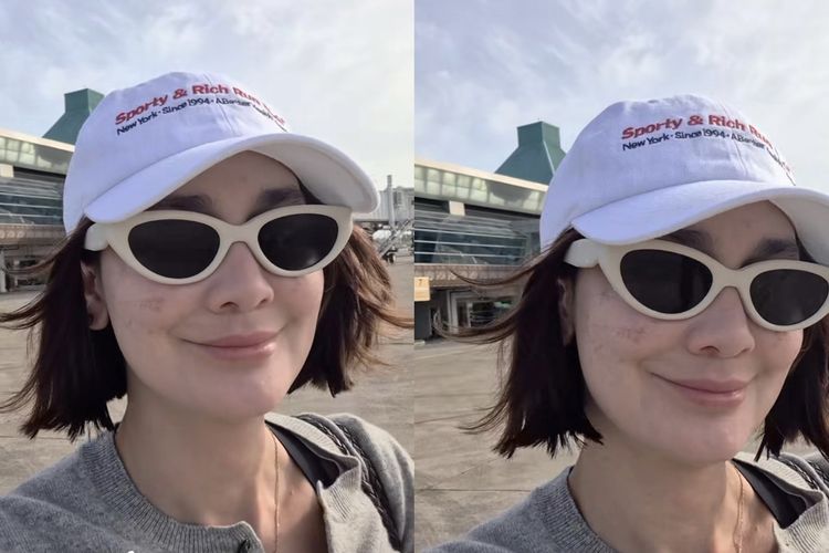 Penampilan terbaru aktris Luna Maya dengan rambut bob yang fresh di tahun 2026.