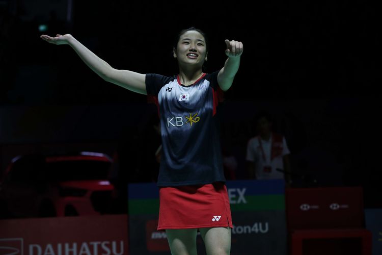 Tunggal putri Korea Selatan, An Se Young, saat tampil dalam Indonesia Masters 2023. Terbaru, An Se Young mengalahkan pemain Taiwan Tai Tzu Ying dalam perempat final Piala Sudirman 2023 di China, Jumat (19/5/2023) yang ikut membantu Korea lolos ke semifinal.