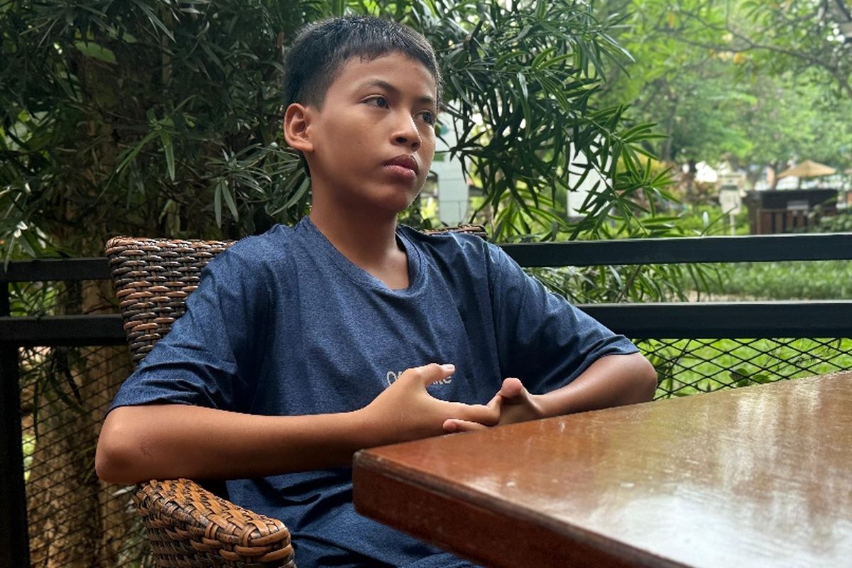 Khaidar Munarzi, penyintas banjir dari asal Krueng Mane, Aceh Utara, juara PAI Fair 2025.

