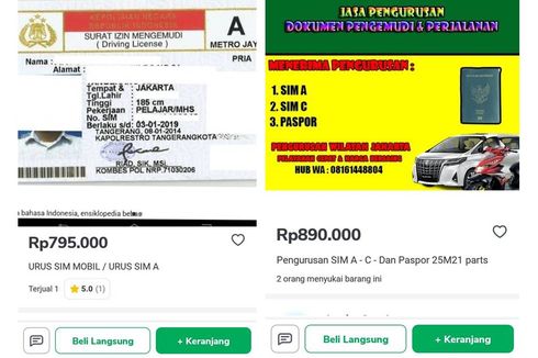 Viral Twit Jasa Pembuatan SIM di Tokopedia, Ini Klarifikasinya