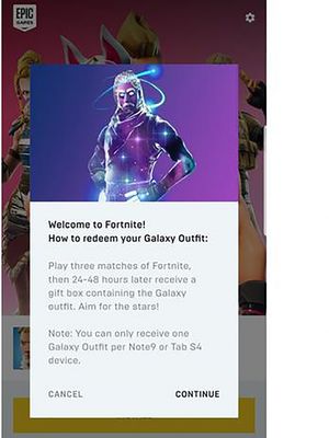 Persyaratan untuk mendapat skin bertema galaksi dari Fortnite. 