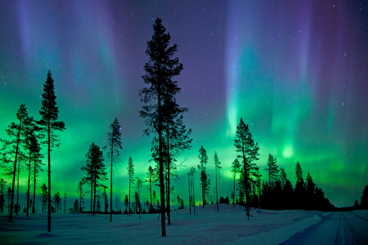 Ilustrasi aurora borealis