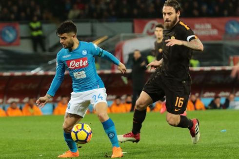 Hasil Liga Italia, Napoli Kalah di Kandang dari AS Roma
