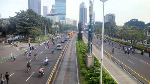 Masyarakat Tetap Padati Jalan Sudirman-Thamrin meski CFD Ditiadakan untuk Masa Tenang