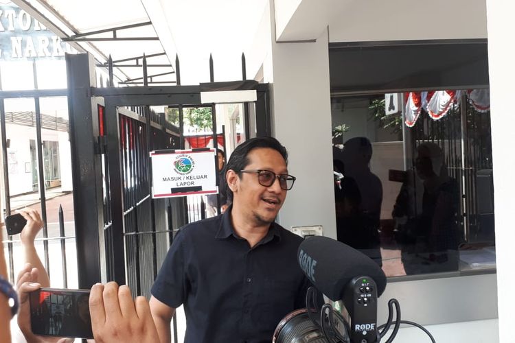 Andre Taulany saat ditemui di Polda Metro Jaya, Jakarta Selatan, Selasa (23/7/2019).