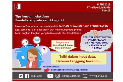 Catat, Ini yang Perlu Diperhatikan Saat Daftar CPNS 2019