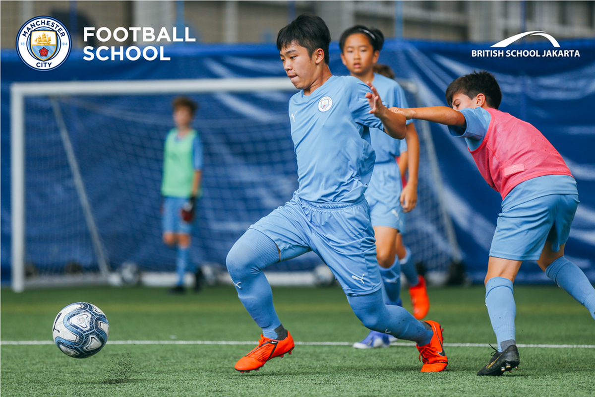 British School Jakarta jalin kerja sama dengan Manchester City Football Club.