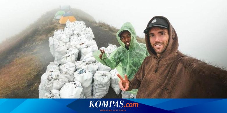 Viral, Foto Warga Perancis Angkut 1,6 Ton Sampah di Gunung Rinjani - Vimarsana News