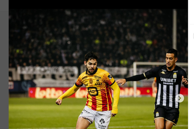 Sandy Walsh mencetak gol penentu kemenangan KV Mechelen saat melawan Kortrijk pada perempat final Piala Belgia di Stadion Guldensporen, Kamis (12/1/2023) dini hari WIB. KV Mechelen menang 1-0 dan berhak melaju ke semifinal. 