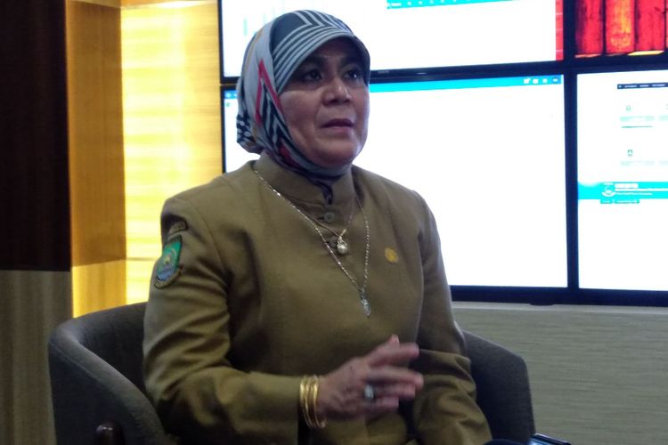 Kepala Dinas Kesehatan Kota Tangerang, Liza Puspadewi di Kantor Dinas Kesehatan Kota Tangerang, Senin (2/3/2020)