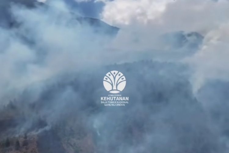 Kebakaran Gunung Ciremai Meluas, Petugas Diperkuat, 742 Personel Sisir Area Terdampak