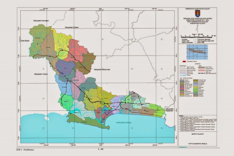 Peta Kabupaten Cilacap.