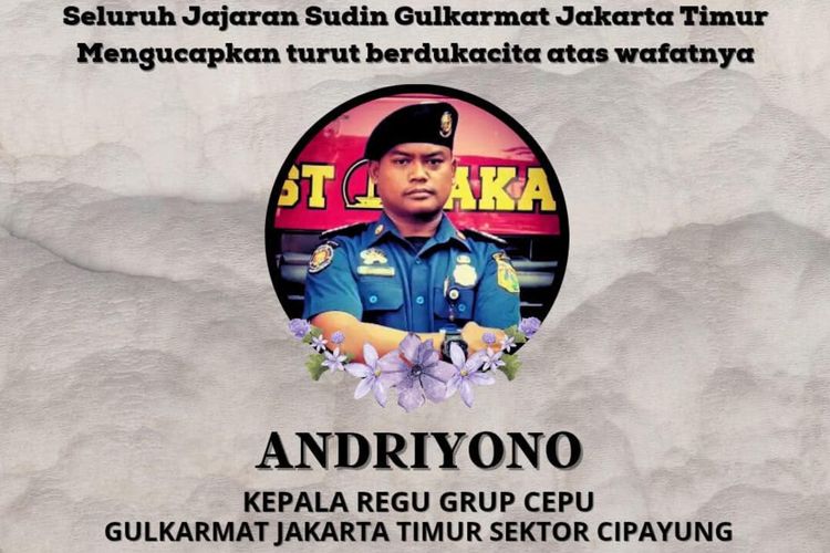 Petugas Damkar Jakarta Timur Meninggal Saat Bertugas, Sempat Mengeluh Nyeri Dada